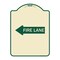 Signmission Fire Lane Left Arrow Heavy-Gauge Aluminum Architectural Sign, 24" x 18", TG-1824-23982 A-DES-TG-1824-23982 - alternate 1
